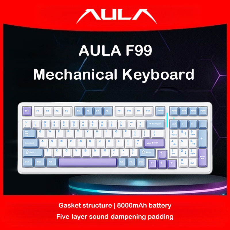 Gaming Keyboard Nearby - Tastiera meccanica AULA F99, tripla modalità