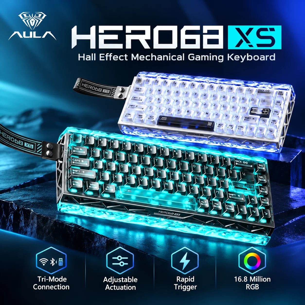 Tastiera da gaming AULA Hero68 - Gaming Keyboard Nearby recensione e prezzo